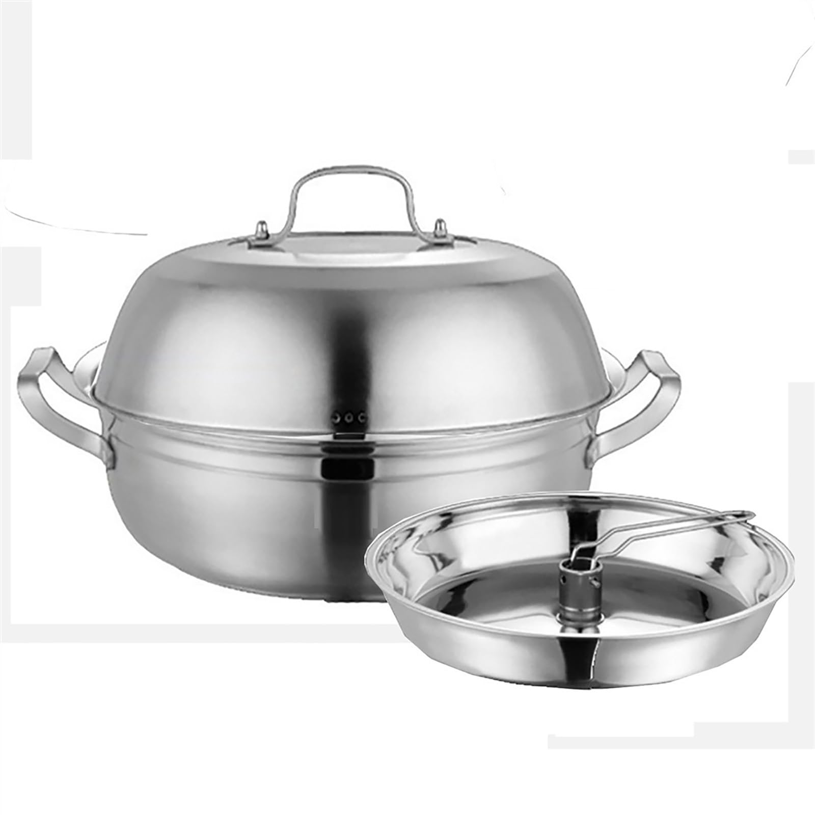 Olla arrocera de Acero inoxidable 304 para cocinar al Vapor o Caldo, olla espesadora doméstica (30/32/34 cm) para cocina de Gas o de inducción (30 cm)