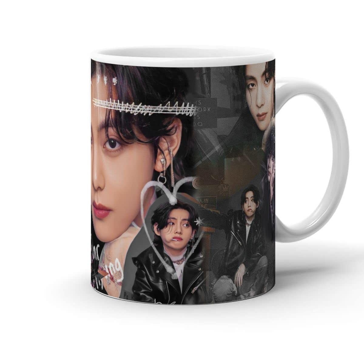 Buy CRAFT MANIACS BTS V TAEHYUNG Art Printed White 330 ML Designer 