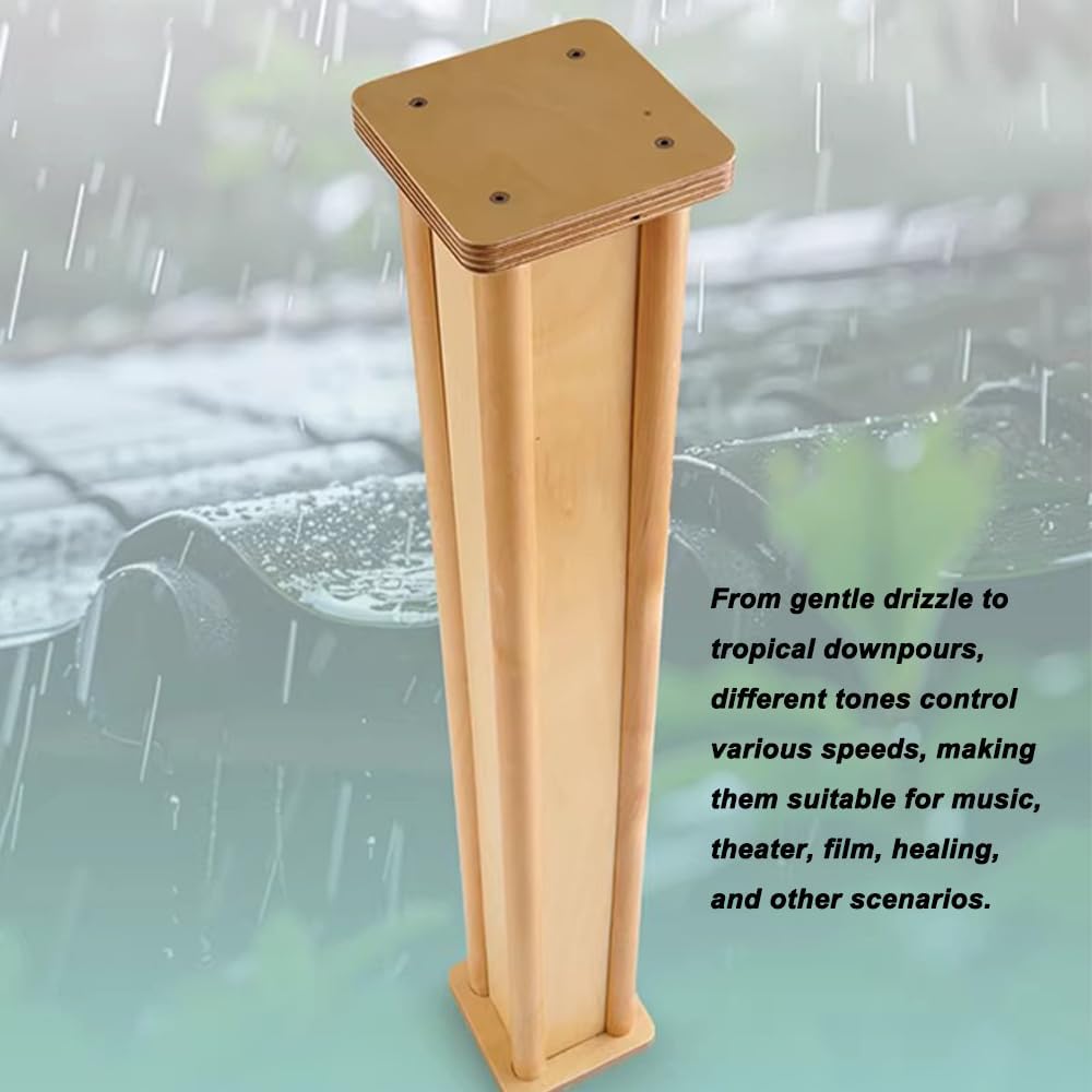 ロングレインスティック、収納袋付き、オーシャンサウンド瞑想器具、63Cm*9.8Cm