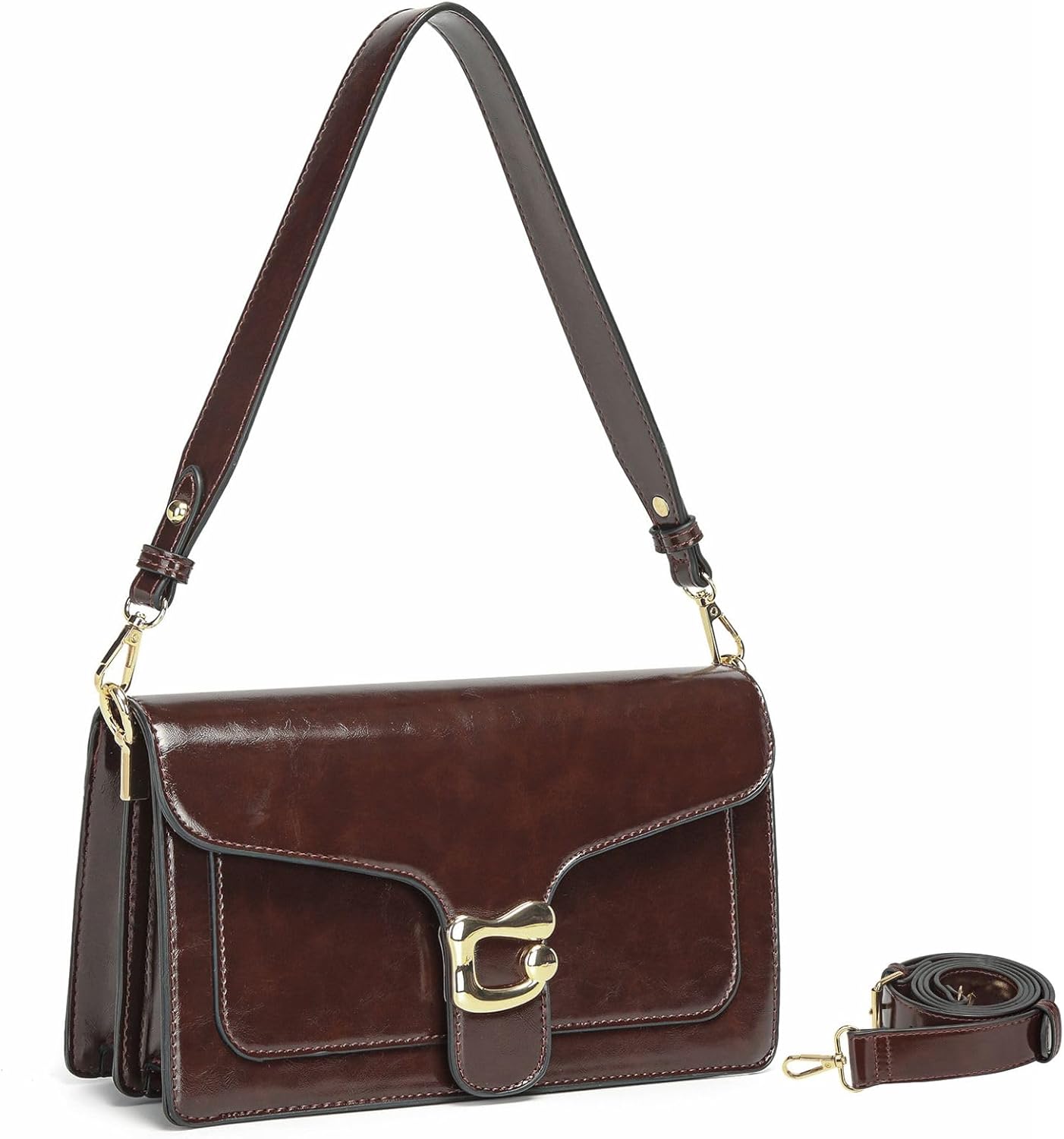 Travistar Crossbody Bags for Women Trendy - Small Cross Body Purse Shoulder Bag Leather Handbags Evening Clutch with 2 Straps