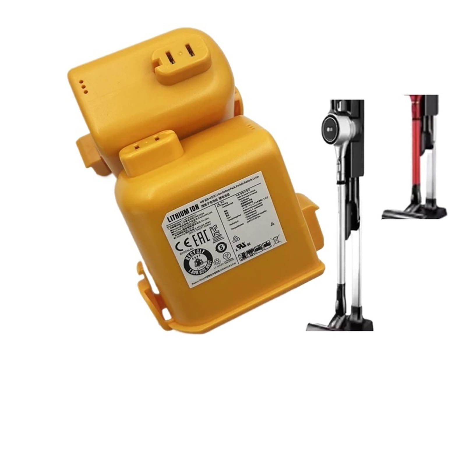 Batteria Agli Ioni Di Litio for Aspirapolvere Senza Fili, Compatibile Con LG, Cordzero A9 A9+ EAC63382204(4000mAh 1pcs)