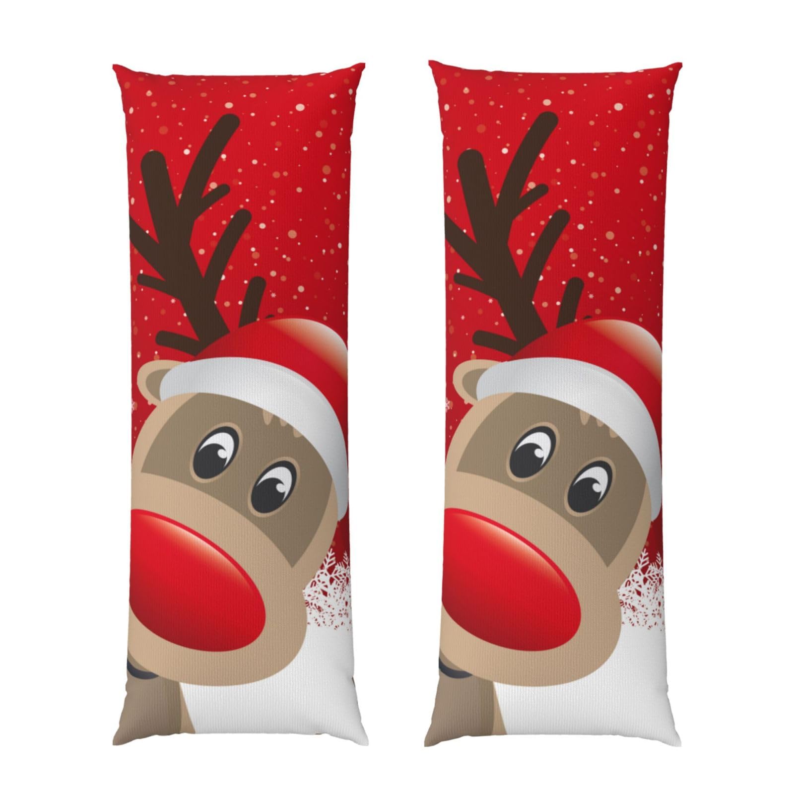Taie d'oreiller élan de Noël 50x152 cm pour lit ou canapé