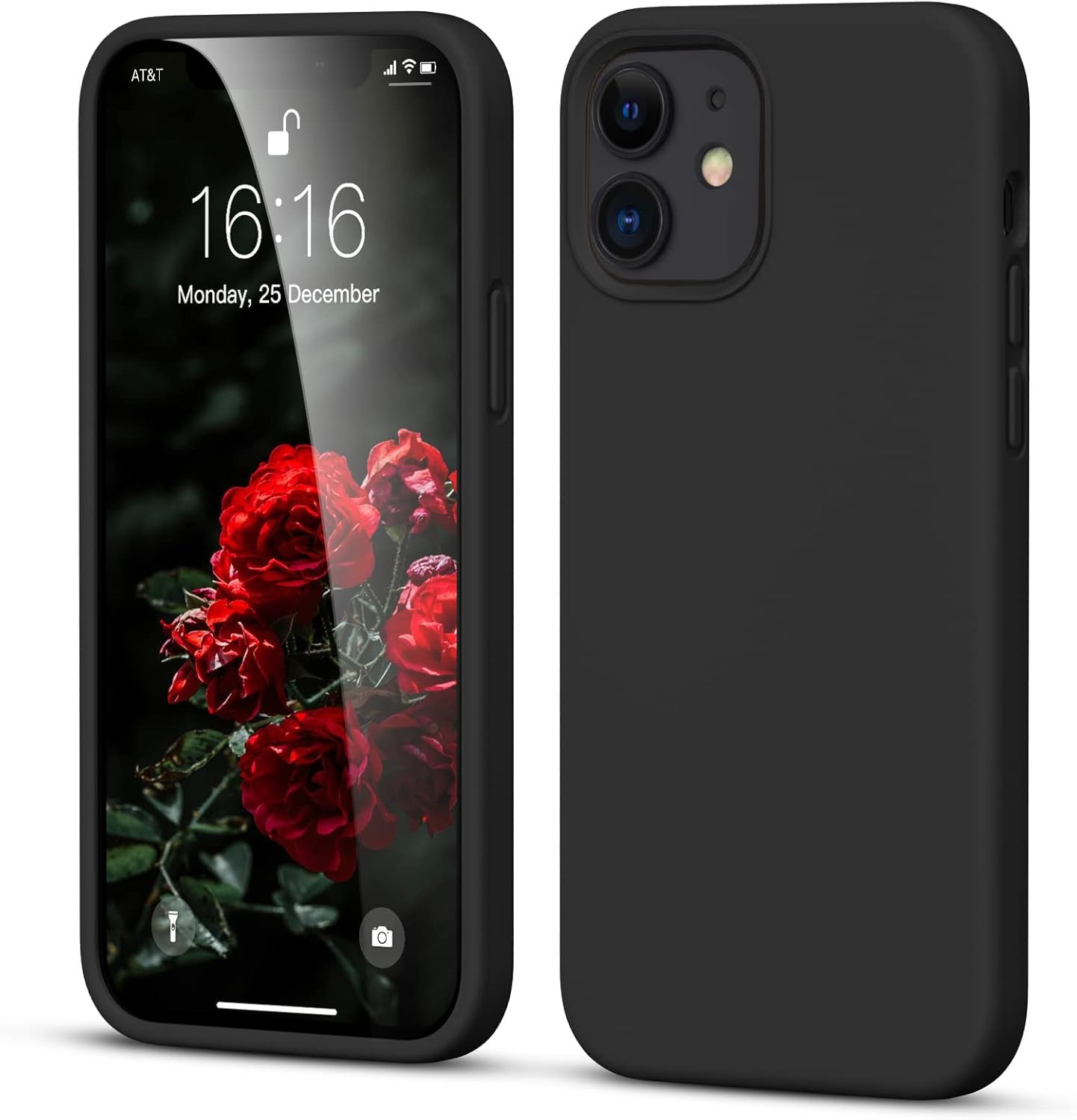 LOXXO® Microfiber Candy Case Compatible for iPhone 12/iPhone 12 Pro 6.1 inch, Shockproof Slim Back Cover Liquid Silicone Case (Black) (B08L7TTWG6) Amazon Price History, Amazon Price Tracker