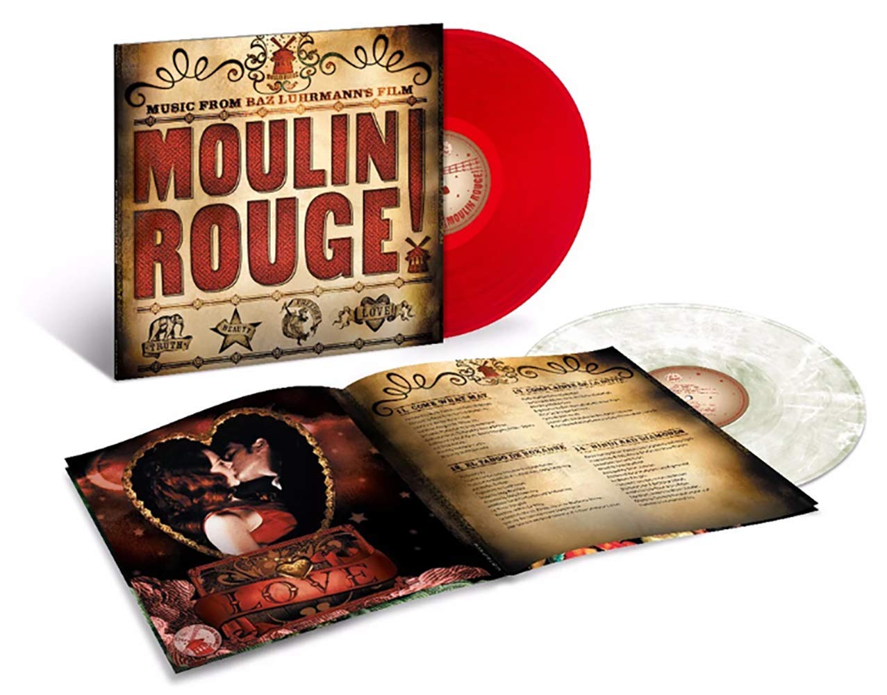 Moulin Rouge - Music from Baz Luhrmann's Film - Exclusive Red & Clear Colored Condition-Mint/NearMint
