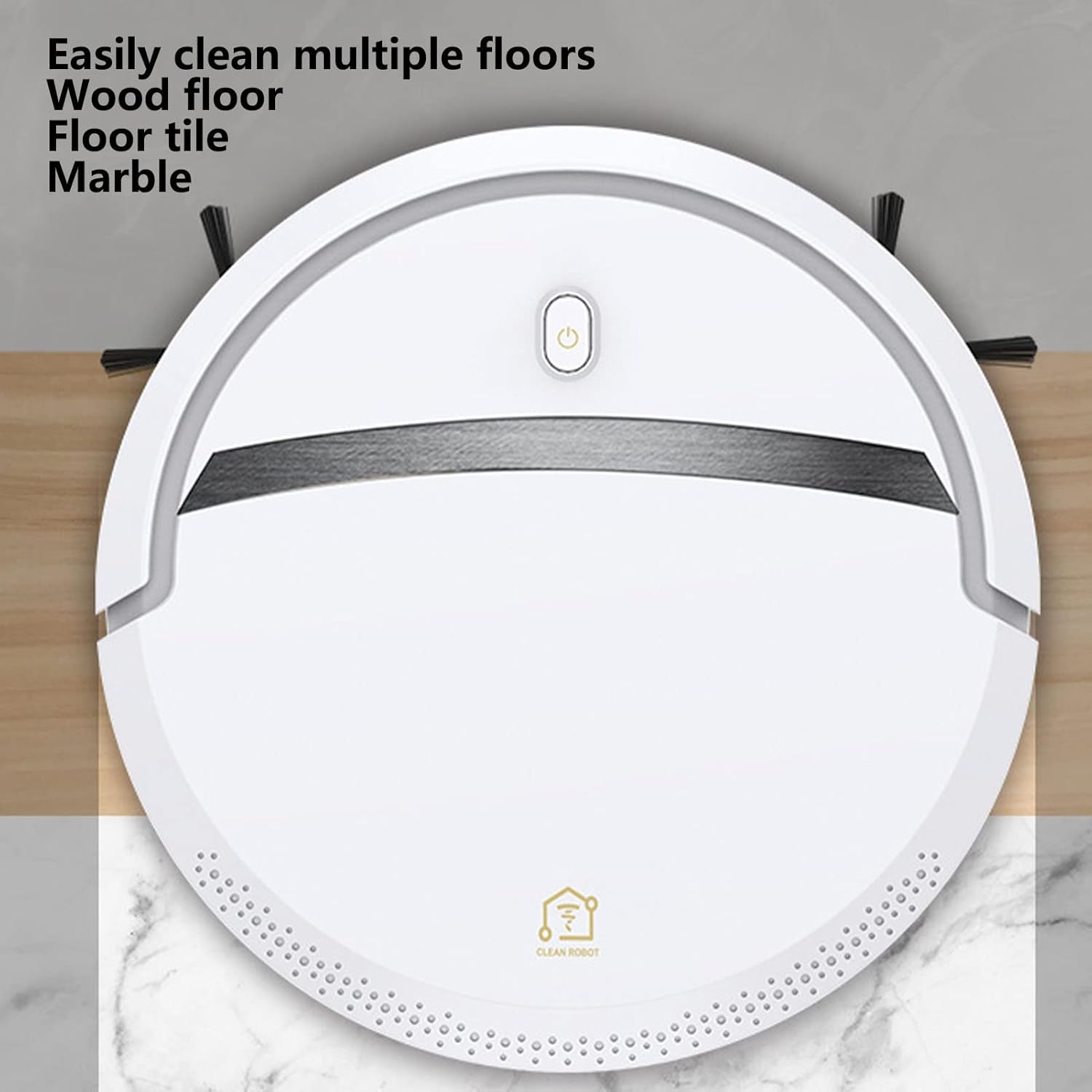 3 in 1 Smart Sweeper Automatic Small Timing Vacuum Cleaner USB Charging for Home Use (White)