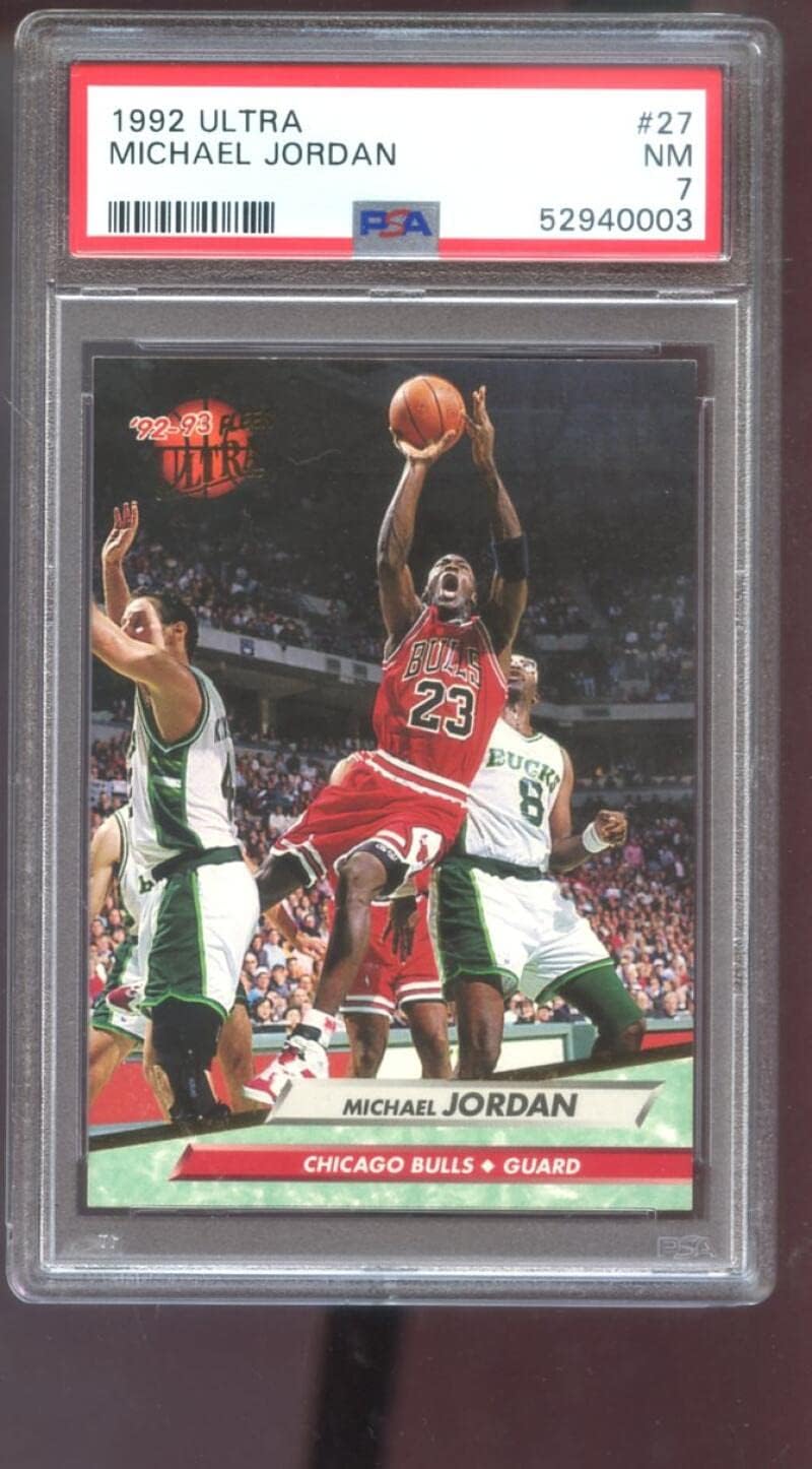 1992-93 Fleer Ultra #27 Michael Jordan PSA 7 Graded Basketball Card NBA Chicago Bulls 1992 1993 92-93