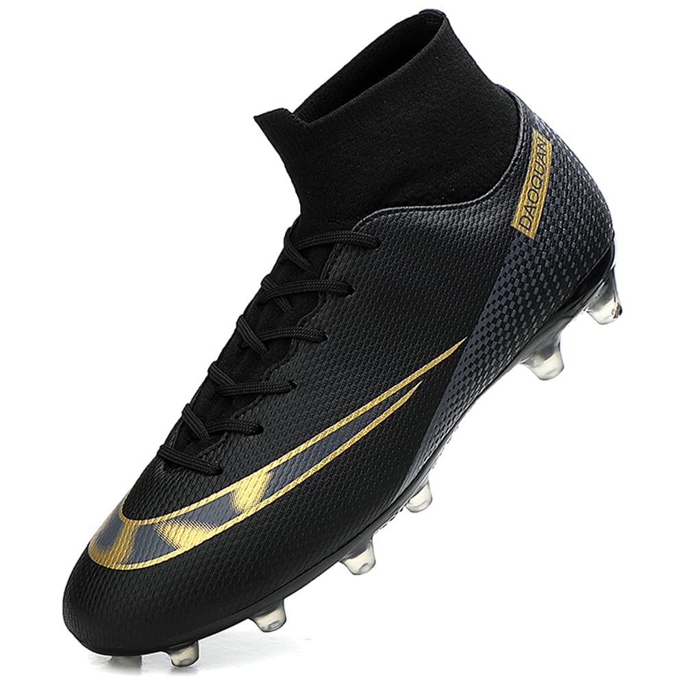 AirfashonMen's Soccer Cleats Professional Football Boots High-Top Outdoor Indoor Athletic Futsal Training Sneaker