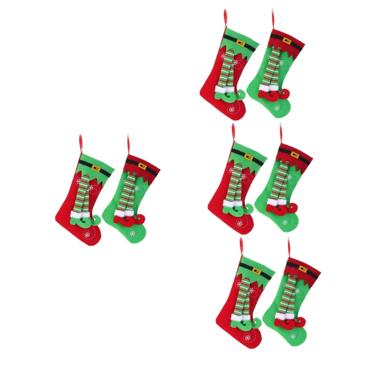 Ciieeo 8 STK Bein Weihnachtsstrumpf Weihnachtstüte mit Süßigkeiten Dekoration für Weihnachtsfeiern Weihnachtssocken Kinder weihnachtsdeko weihnachtsgeschenktüten Christbaumschmuck