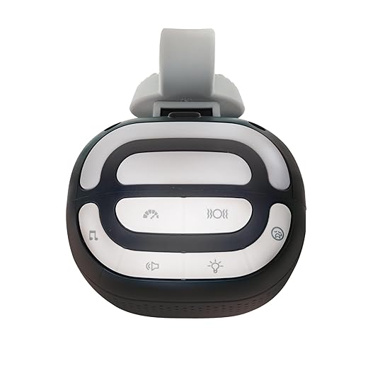 Nuby Stroller Rocker & Sound Machine – Portable Baby Soother with 3 Vibration Speeds, 20 Sounds, 5 Light Colors, Cry Sensor, USB-C Rechargeable, Attaches to Strollers & Cribs for Naptime Comfort