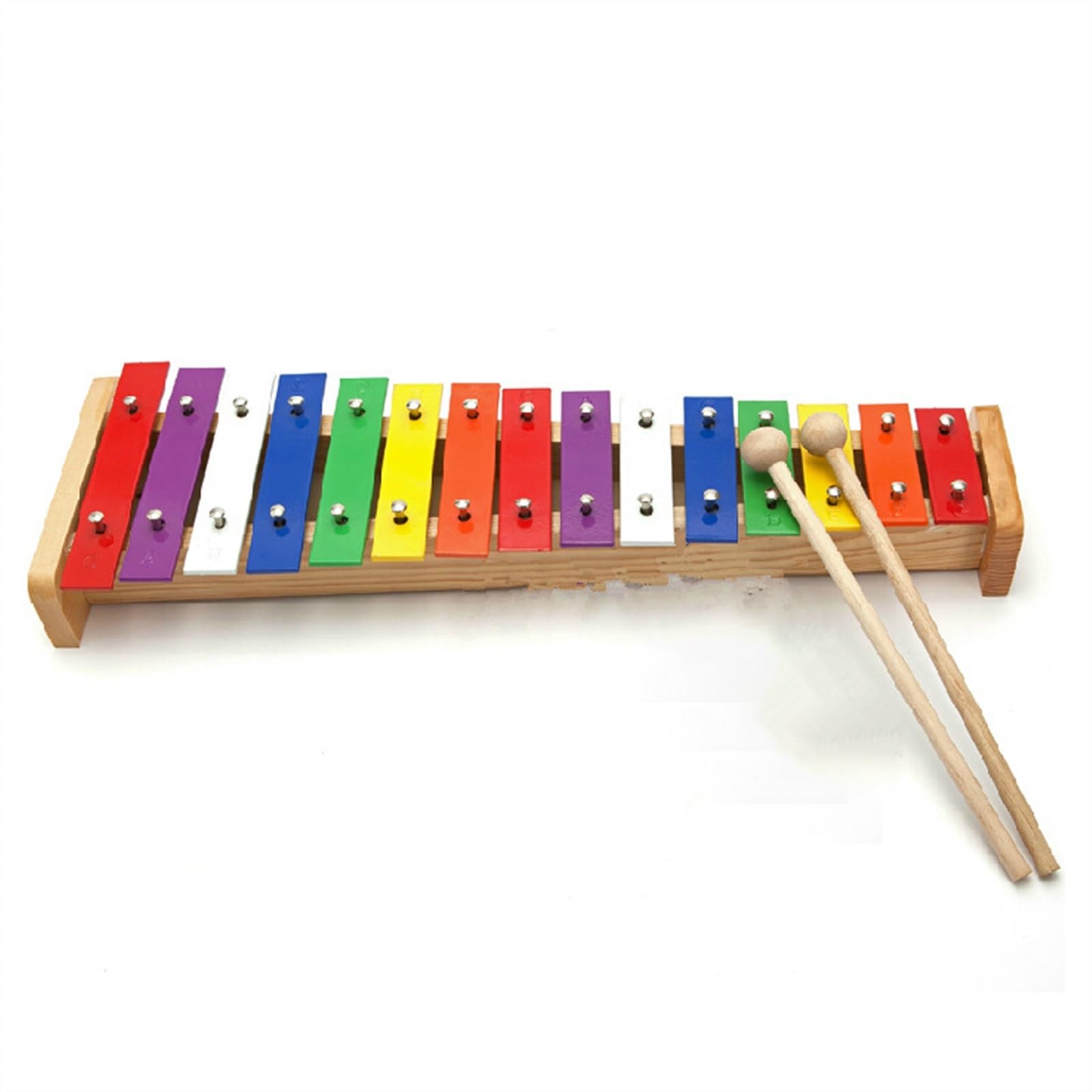 Glockenspiel 15 Note Colorful Aluminum Plate Glockenspiel Xylophone Player Playing Percussion Instrument