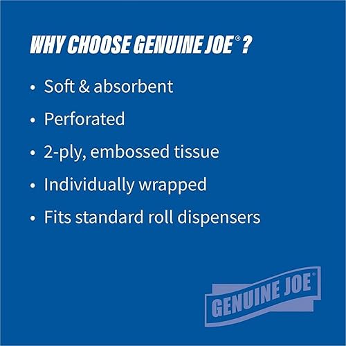 Miniatura 6 de Genuine Joe - GJO2550096 Rollos de papel de baño estándar de 2 capas (paquete de 96 rollos)