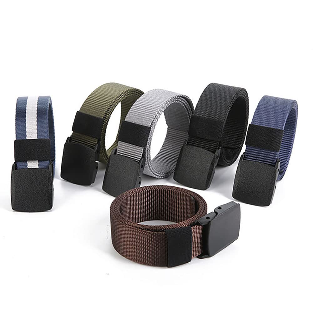 ??????? Nylon Belts for Men Plastic Buckle Quick Release,Military Tactical Breathable Belt for outdoor rock climbing(Grey1,39-41