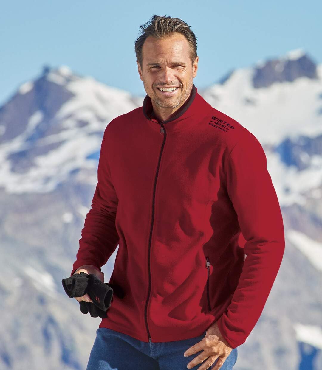 ATLAS FOR MEN - Lot de 3 Vestes Polaire Homme - Veste Polaire Zippée - Col Montant, Cordon Réglable, 2 Poches - Disponible en Grandes Tailles