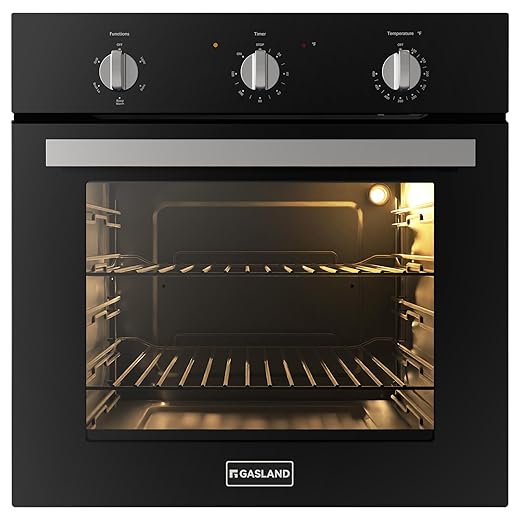 24 Inch Electric Wall Oven, GASLAND Built-in Oven with 2.79 Cu.ft Capacity, 5 Working Functions, Ergonomic knob, Removavle Triple-Layer Glass Door, 2200W Black Single Wall Oven, ETL Certified