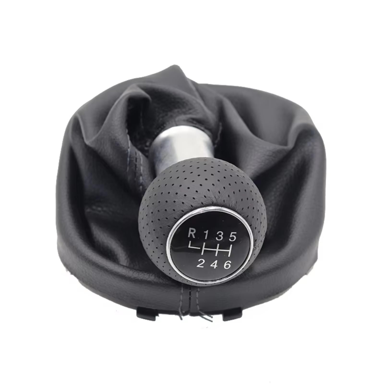 Hillar 6 Speed Type 3 Car Gear Stick Knob For Vw For Touran For Caddy Mk2 2003-2010 2004-2009 5/6 Speed Leather Car Shift Gear Knob Lever Gaitor Boot Cover(6 Speed Type 3)