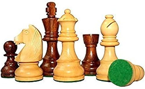 StonKraft Edición Coleccionista Piezas de Ajedrez de Madera Monedas Peones Ajedrez Figuras de Ajedrez Piezas (3" Marrón)