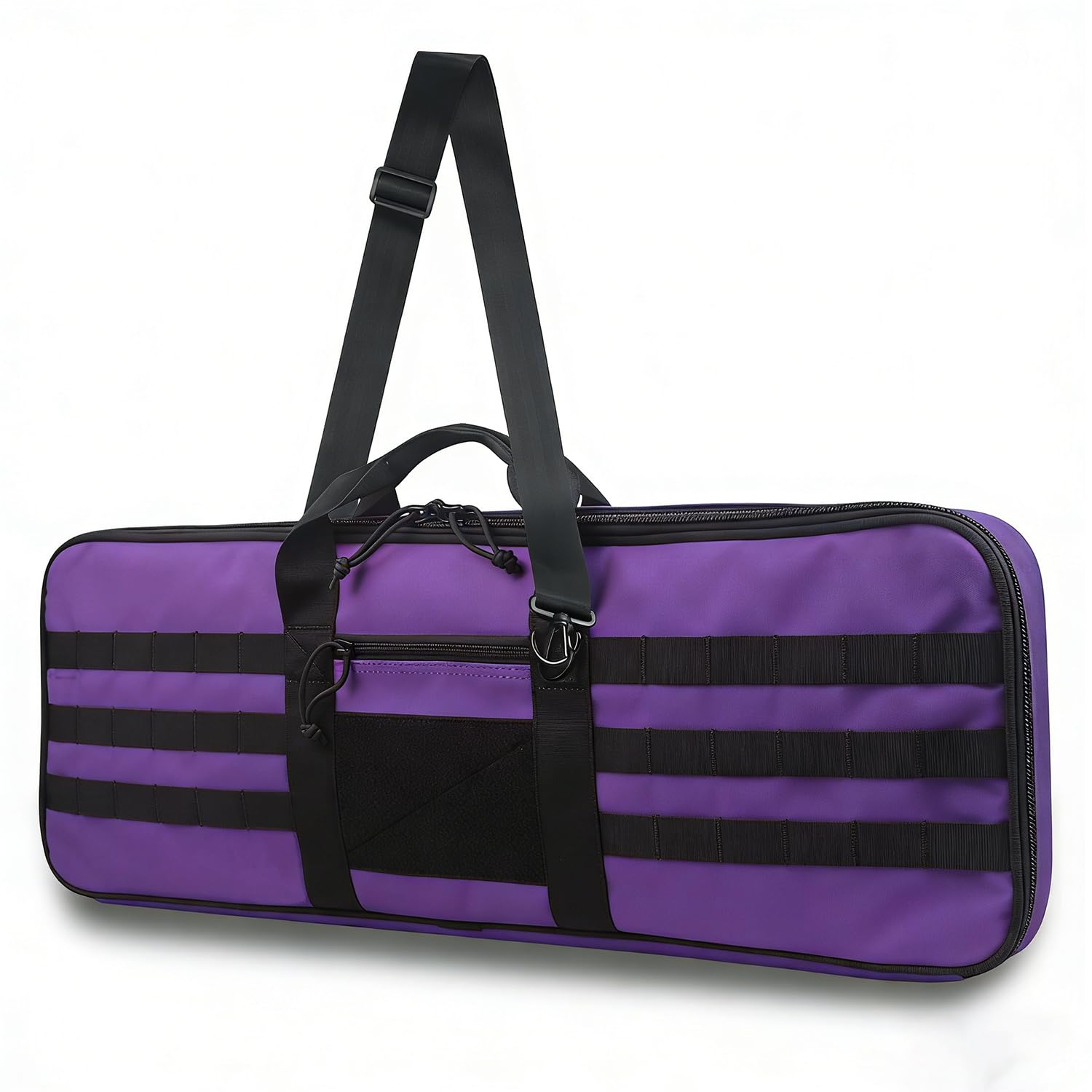 XTACER Tactical Bow Case MOLLE Recurve Takedown Bow Case Fully Padded Case (Dark Purple)