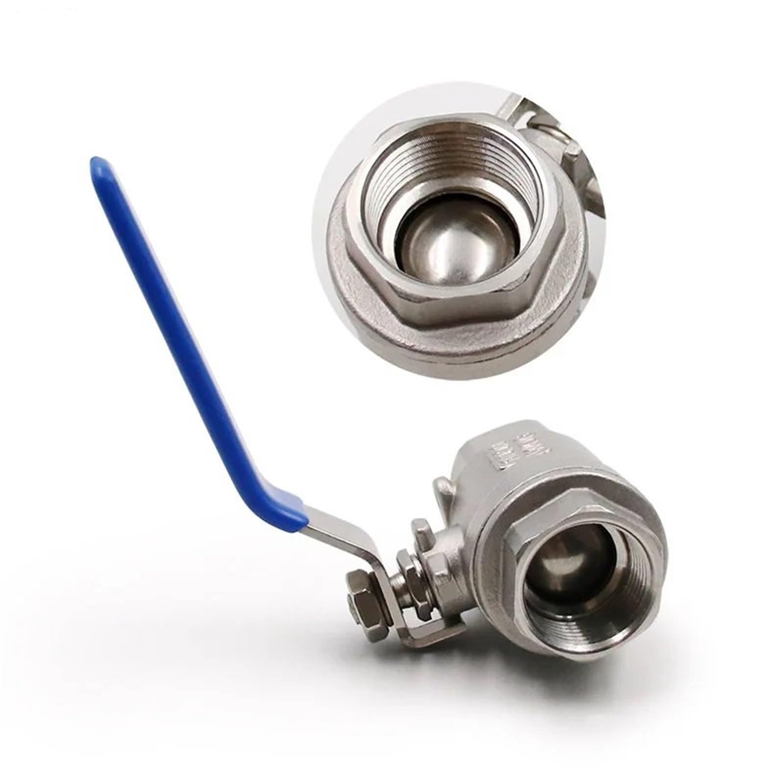 Valvole di sicurezza 1/4" 3/8" 1/2" 3/4" 1" 1-1/4" 1-1/2" Femmina Acciaio inossidabile SS304 2P Sfera a passaggio completo Maniglia in vinile Valvole filettate Valvola di Sovrappressione(1")