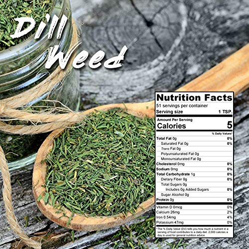 SPICES VILLAGE Dill Weed [ 3.1 oz ] All Natural Pickling Spice, Dried Dill Pickle Seasoning, Flavorful Herbs for Vegetables, Salads, Soups - Kosher Certified, Gluten Free, Non GMO, Resealable Bulk Bag - Thumbnail 6