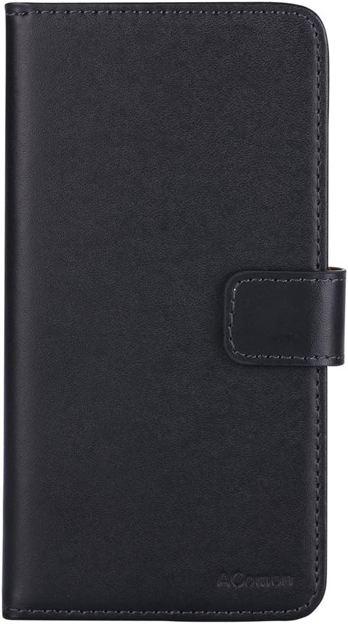 Acomon iPhone 7 Plus Case, Handmade Classic Leather Folio Flip ID Credit Card Slots Magnetic Closure Stand Wallet Book Cover Case for iPhone 7Plus, Black