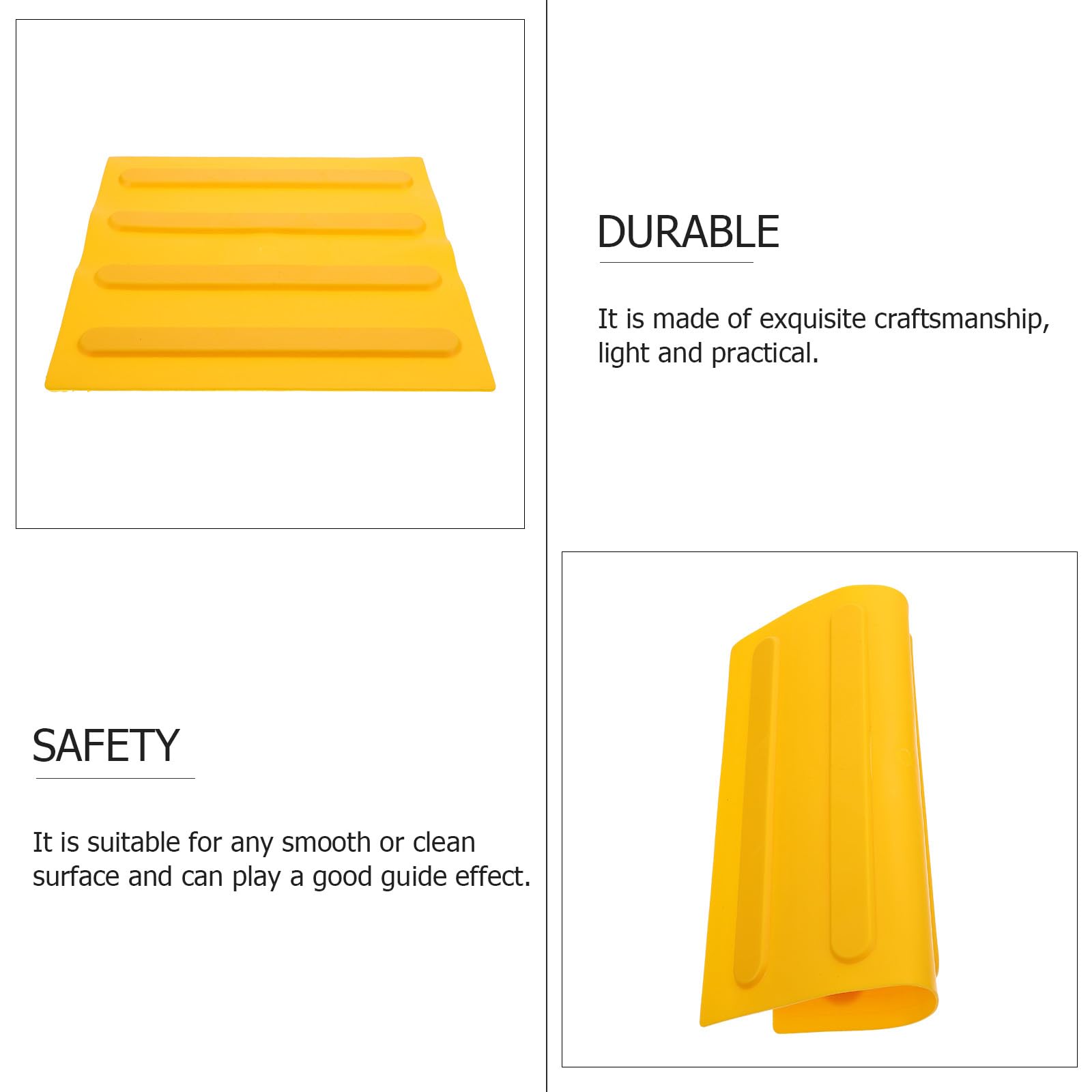 LIFKOME Mattoni Facili da Staccare Arancione 5 Ciechi in Pvc e Pratici per Marciapiedi Pavimenti per Non Vedenti