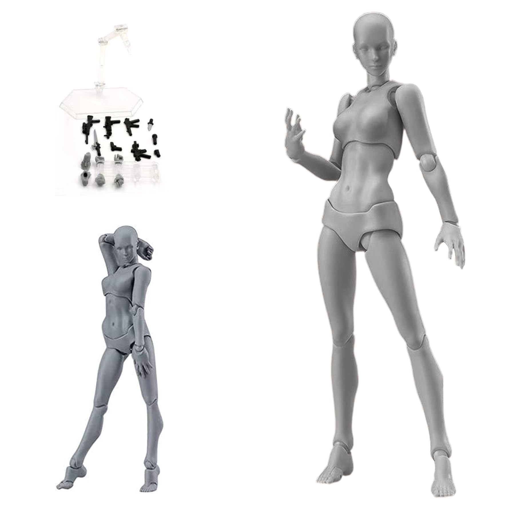 Licsaliwe Men's Fe Poseable Artist Mannequin 5.1" Movable Joints Action Figure For Sketching Drawing Painting()(Fe)