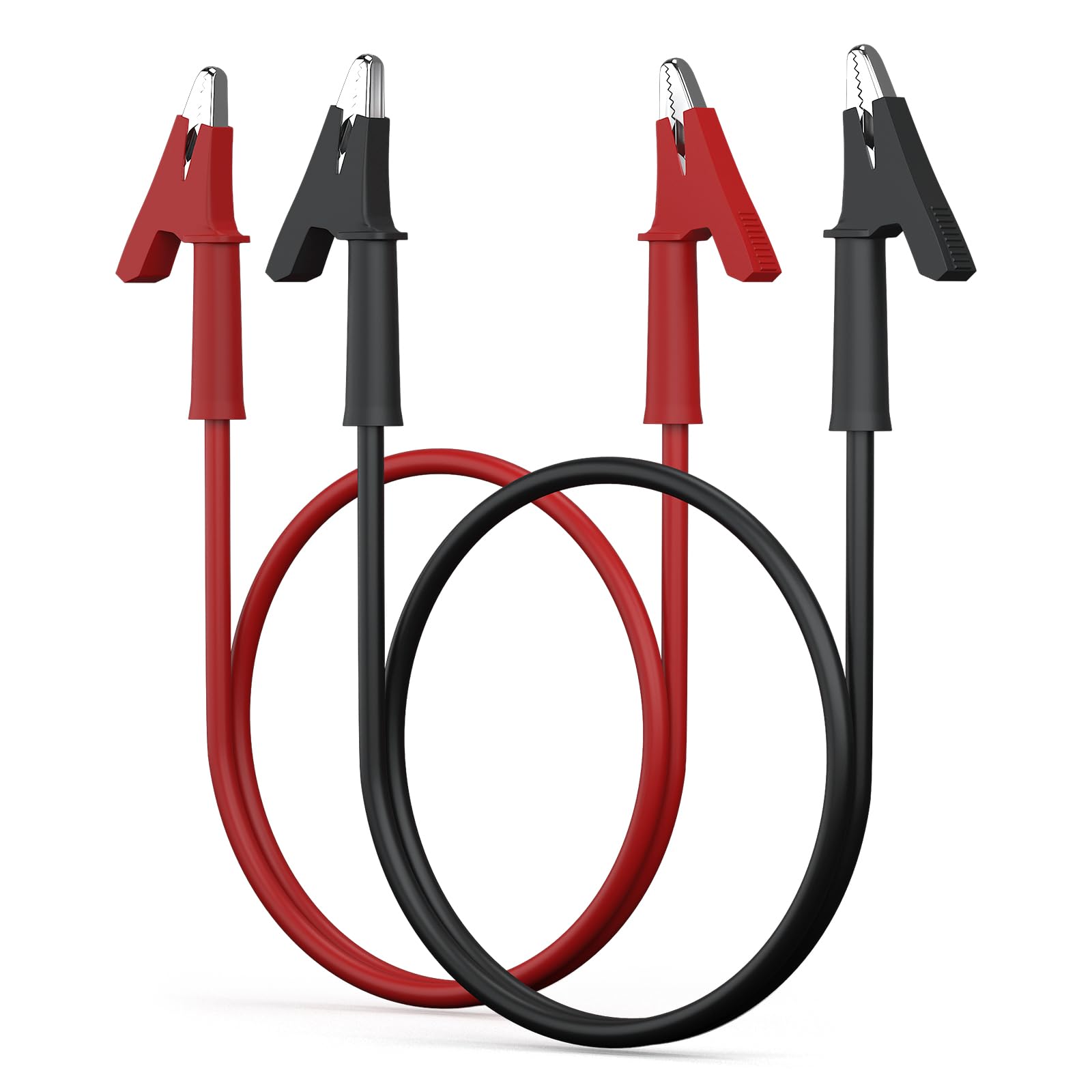 DROK 14 AWG Test Leads with Alligator Clips Electrical - Pack of 2 Multimeter Alligator Clips with Wires 19A, 50cm 14 Gauge Wire