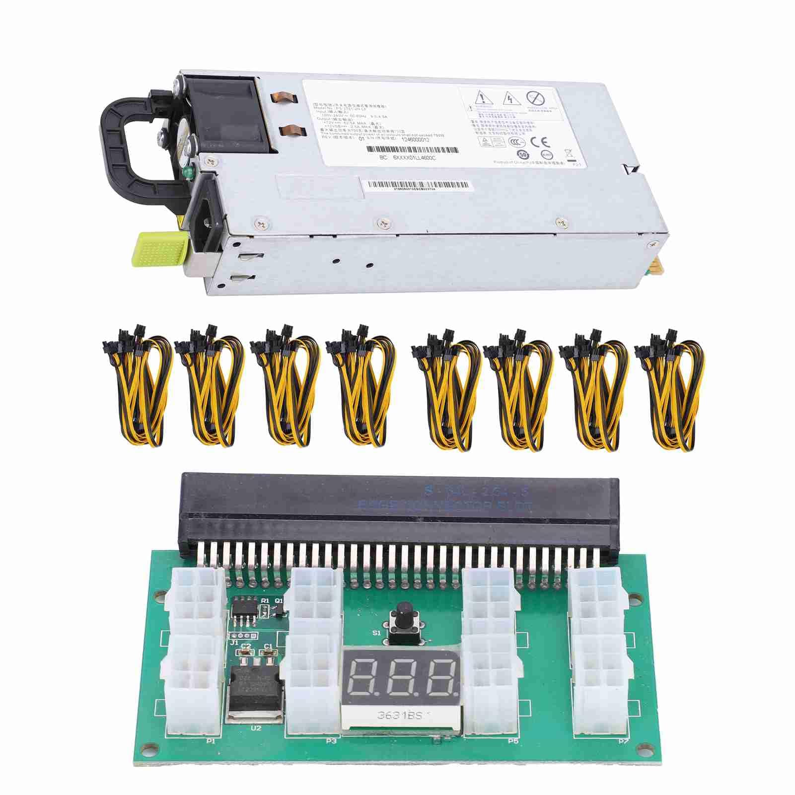 Marhynchus Server-Netzteil, 750 W Aluminiumlegierung, Hohe Effizienz und Stabile Leistung, für R520G7- und RH2285-Server