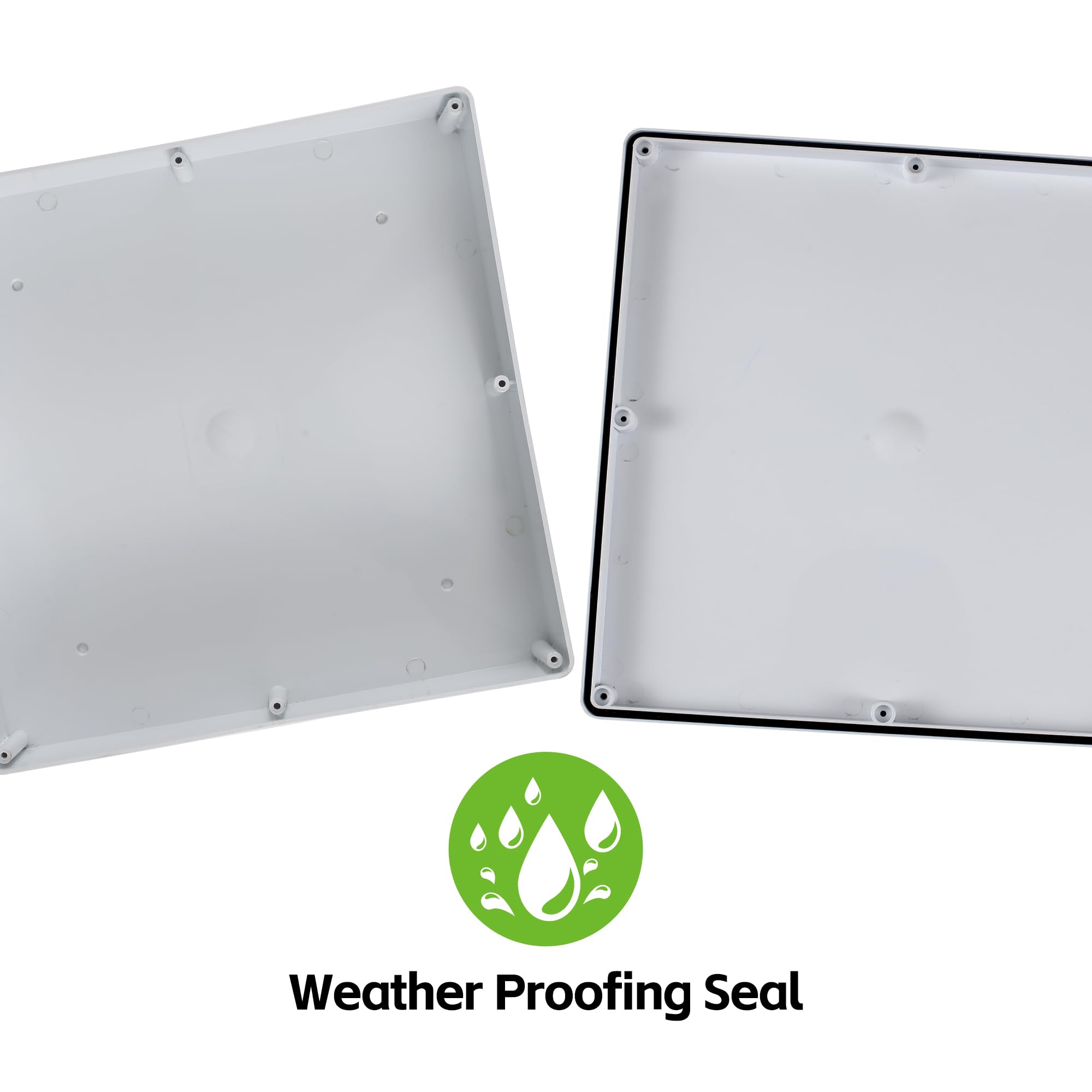2 Stück 30,5 x 30,5 x 7,6 cm PVC-Kunststoff, staubdicht, wasserdicht, IP65 Abzweigdosen, Projekt-Abzweigdose für Elektrogehäuse