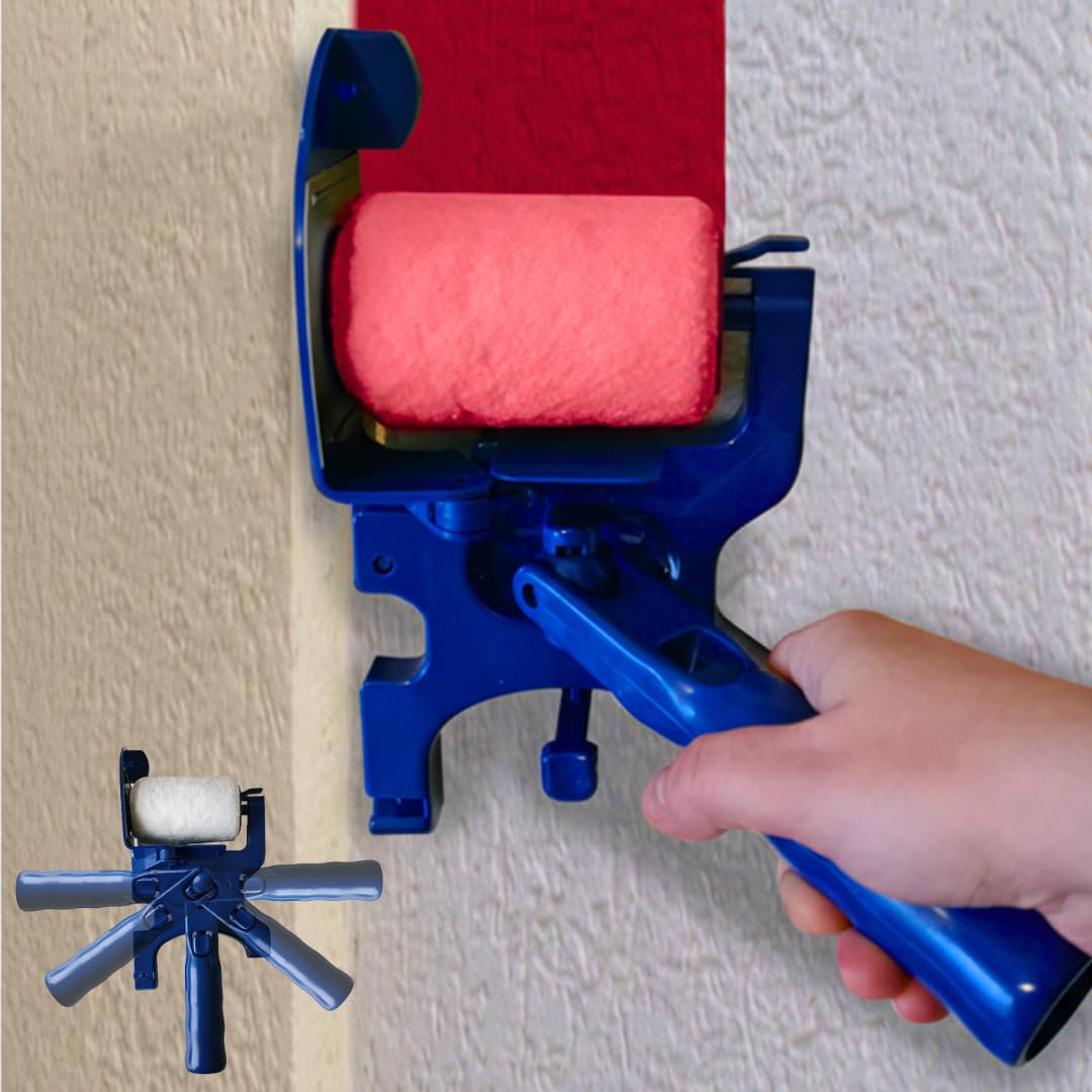 STARLYF Paint Edger - Rodillo de pintura con protección lateral y cepillo lateral integrado/Fácil y Práctico. Paredes, techos, esquinas, bordes-