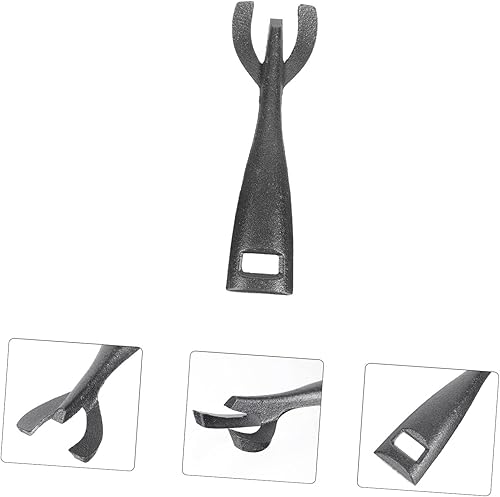 Miniatura 6 de Pinzas de hierro fundido Teppanyaki para barbacoa para placa de barbacoa, clips para asar y suministros para asar a la parrilla, bordes lisos