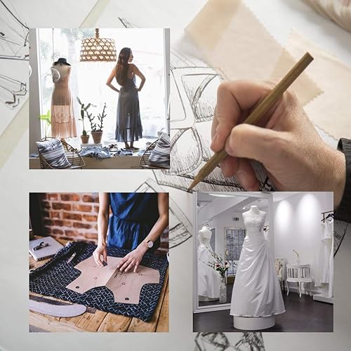 Miniatura 6 de FDW Manikin 60"-67" Altura Ajustable Mujer Vestido Modelo Pantalla Torso Cuerpo Trípode Soporte Formas de ropa (blanco)