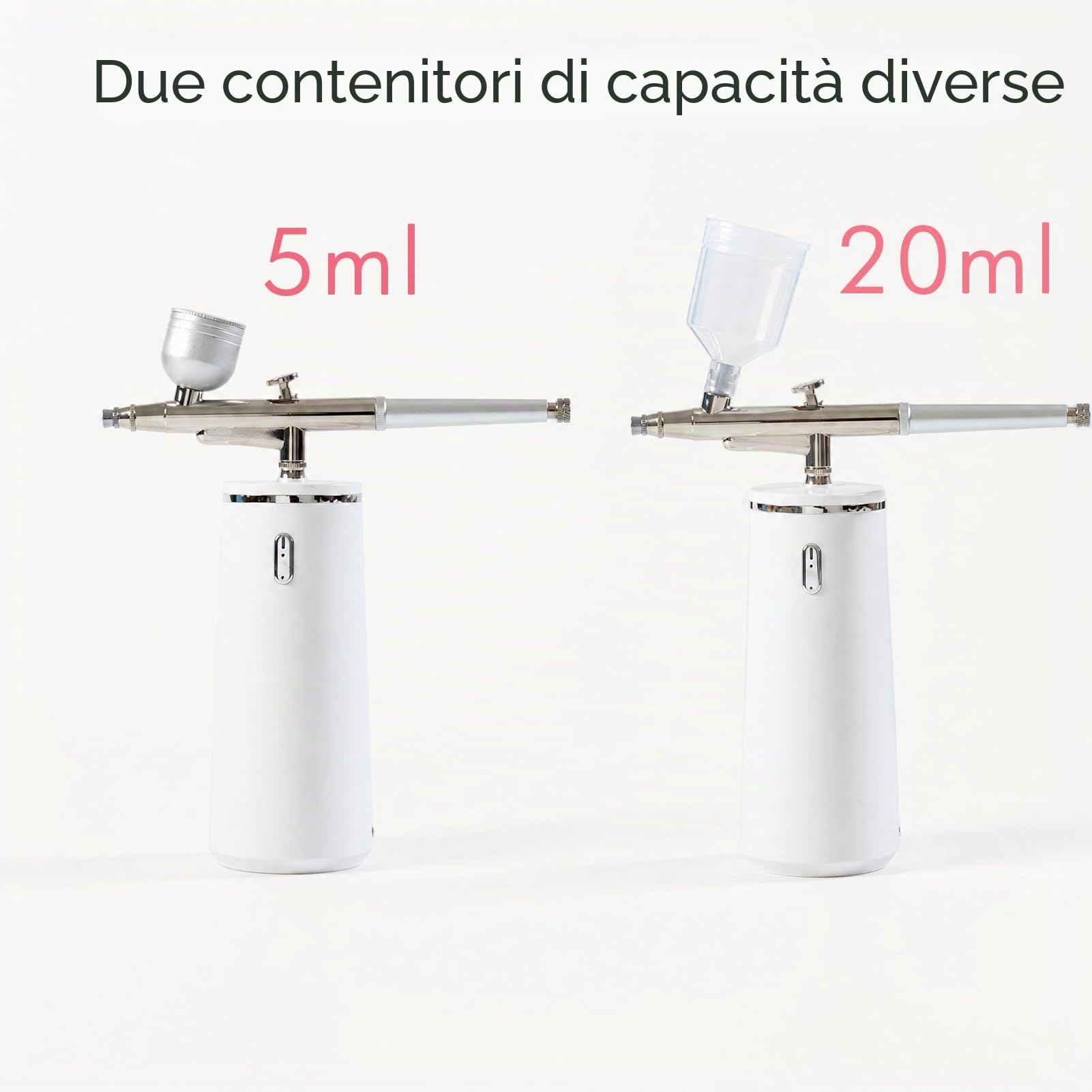 Microtree Spruzzatore di ossigeno per acqua per la pelle del viso, spray ad alta pressione, umidificatore portatile e ricaricabile, 0,3 mm nano vapore facciale