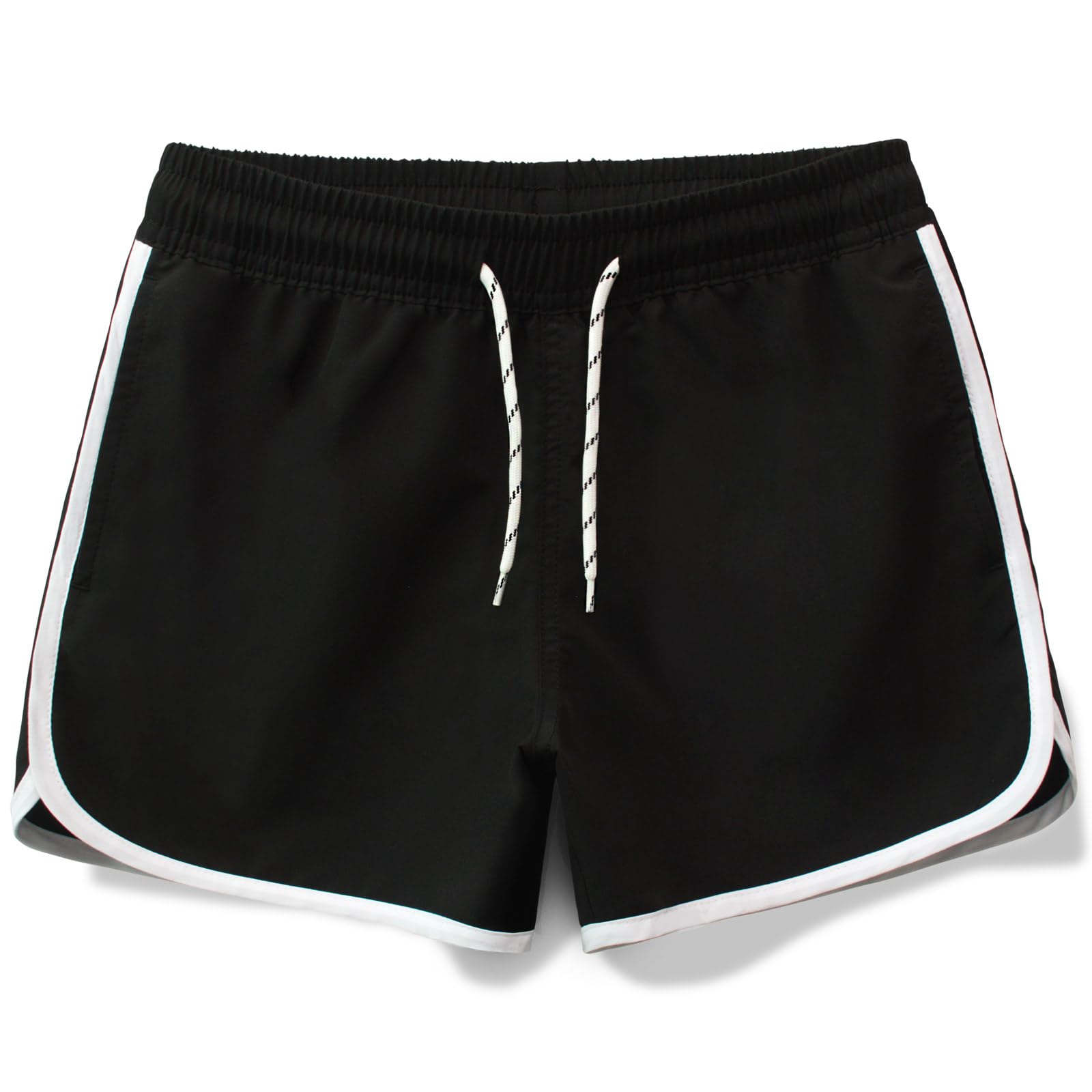 MEILONGER Short de bain pour garçons et filles - Séchage rapide - Maillot de bain avec cordon de serrage réglable - Doublure en maille
