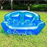Sillón inflable transparente for interiores, sofá de aire de PVC rosa, silla transparente, sofá hinchable for exteriores, playa, oficina, viajes al aire libre, camping, picnic, piscina ( Color : Blue Sillón inflable transparente for interiores, sofá de aire de PVC rosa, silla transparente, sofá hinchable for exteriores, playa, oficina, viajes al aire libre, camping, picnic, piscina ( Color : Blue