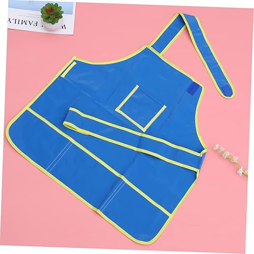 Miniatura 2 de Art Smock Apron for Painting and Drawing Blue for Ages Protects Clothes with Roomy Pockets for Easy Art Projects