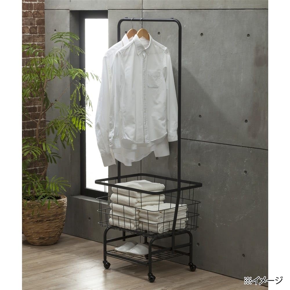 カインズ CAINZ ハンガーラック インテリア 家具 Amazon｜カインズ(CAINZ) バスケット付き ハンガーラック 幅57cm 奥行