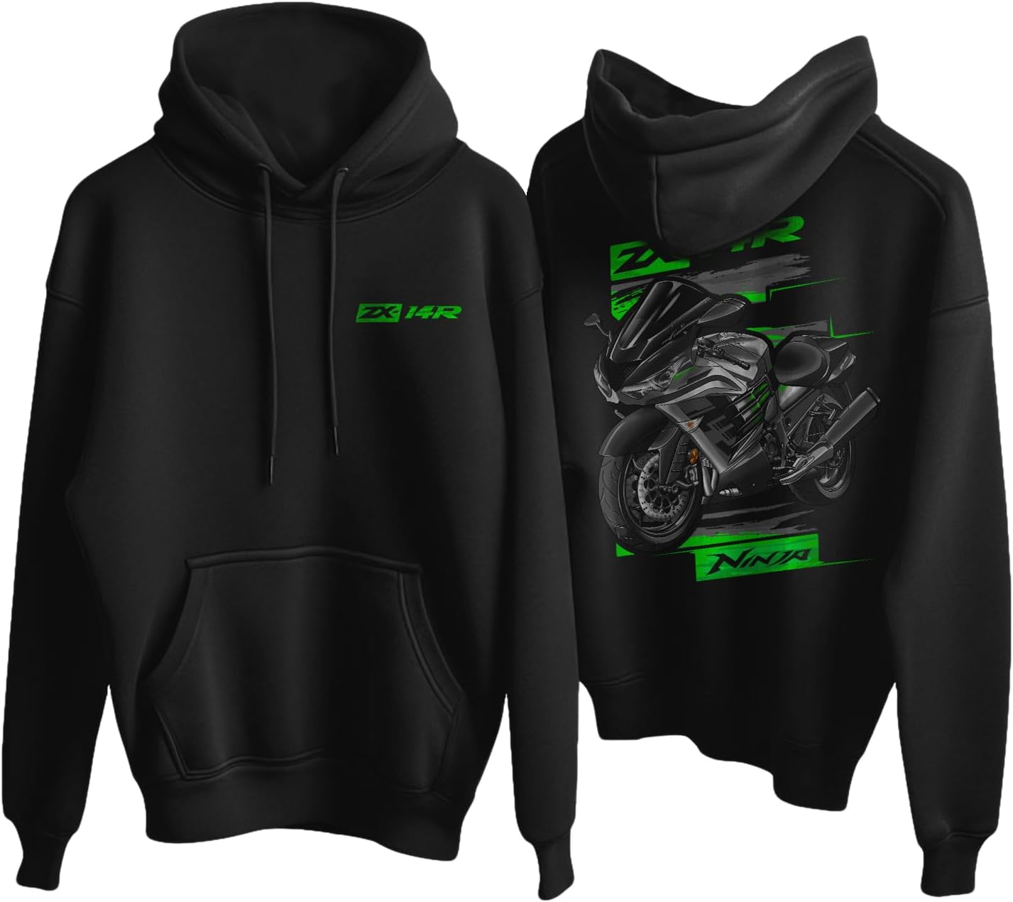 ZX-14R (2018-2024) Hoodie - Motorcycle Rider Sweatshirt for Men & Women, Biker Enthusiast Gift