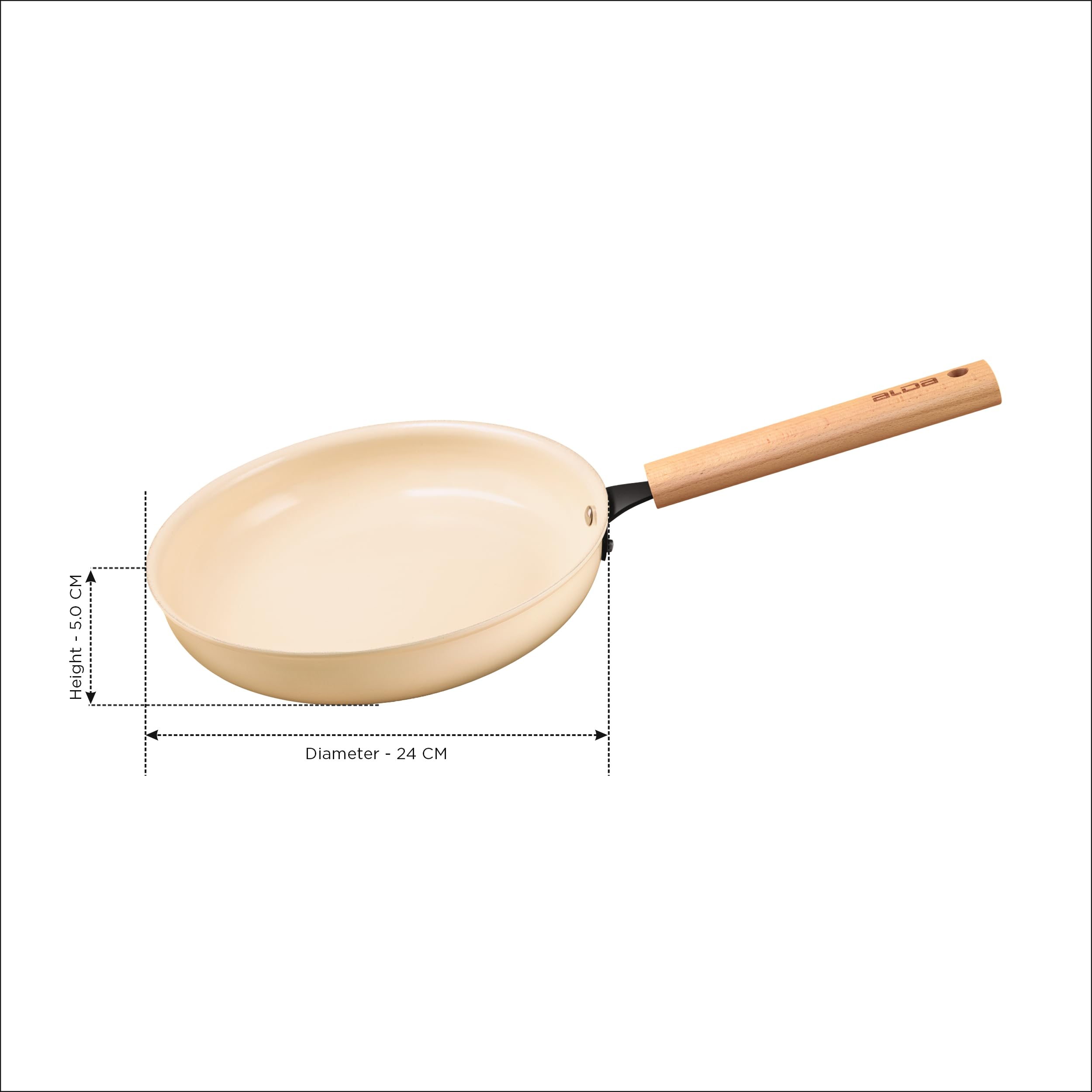 Alda Ceramico Fry Pan - Non-Stick Ceramic Coating -4 Alda Ceramico Fry Pan - Non-Stick Ceramic Coating -4