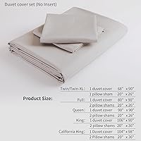 Vista 41 de Full Duvet Cover Set 100% Egyptian Cotton, 3Pcs Bedding Set- 1 Duvet Cover(No Insert) with 2 PillowShams, 400 Thread Count Super Soft Comforter White