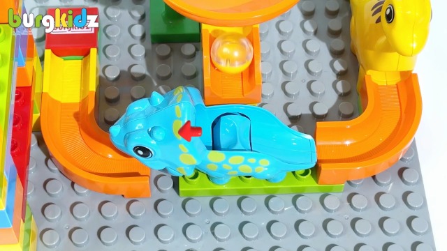 Toys On Sale Burgkidz Dinosaur Marble Run 67pc STEM Building