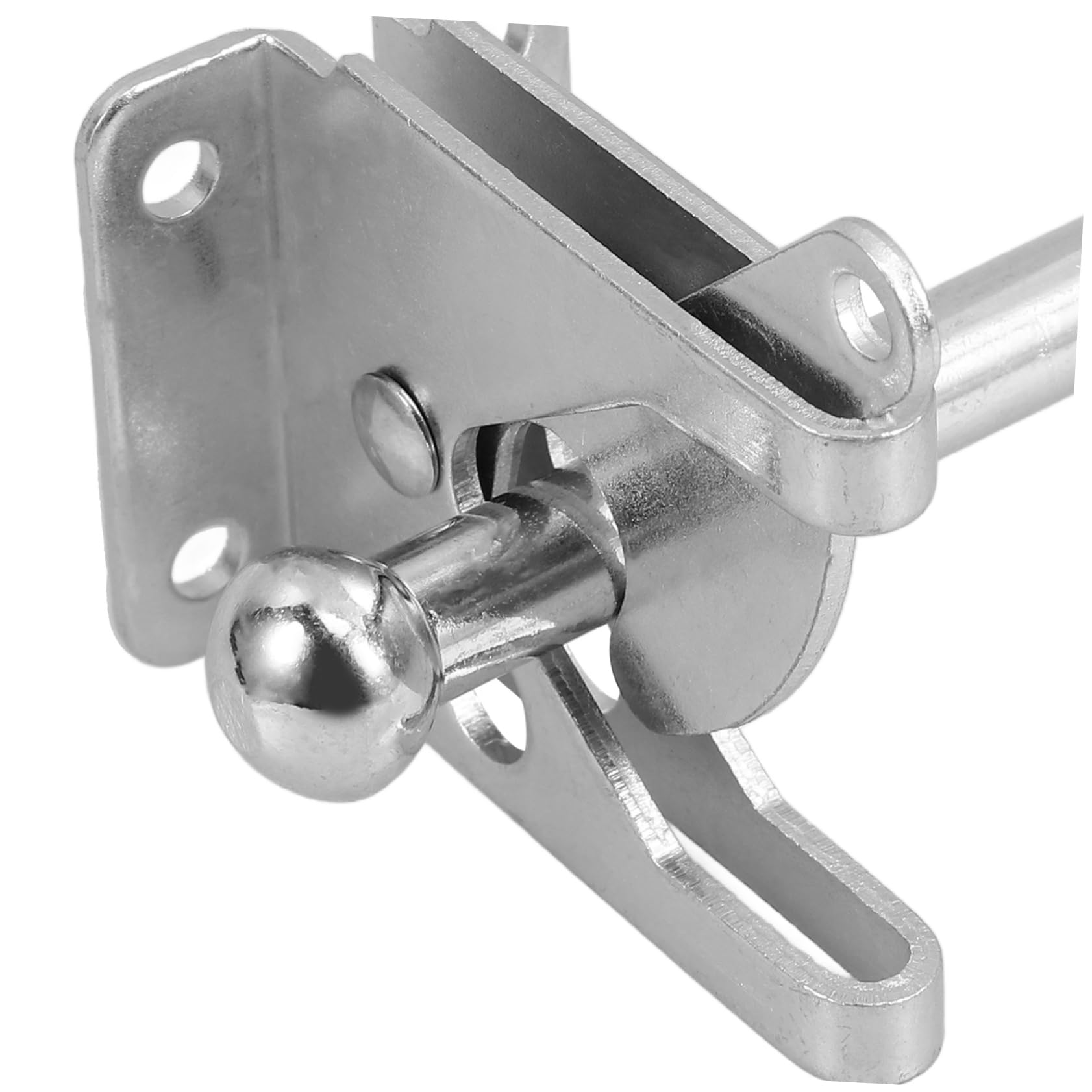 Loquet de Portail Robuste en Fer Argenté pour Portillon de Jardin en Bois, Serrure de Clôture Élégante et Sécurisée, pour Usage Extérieur et Ferme