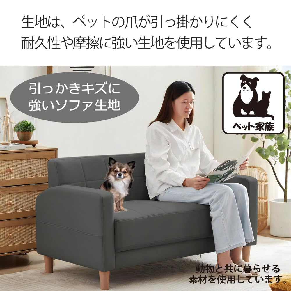 Amazon｜[ URBAN ] コンパクト ソファ (ダークグレー)【 引っかき傷に 