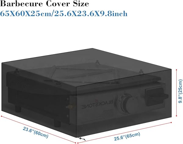VANSHEIM Bache de Protection Exterieur Plancha Bache pour Plancha Housse de Plancha Extérieur Housse Barbecue Oxford 420D Housse Plancha Exterieur Housses Protection Imperméable 65x60x25cm - 2