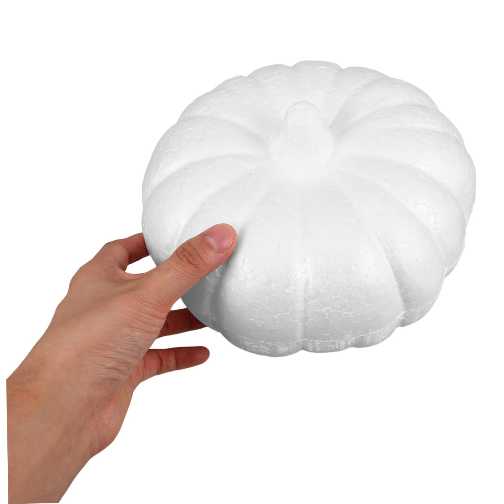 3pezzi Zucca Bianca Decorativa in Schiuma Accessori per Halloween e Autunno Zucche Artificiali per Lavoretti Fai da Te e Pittura