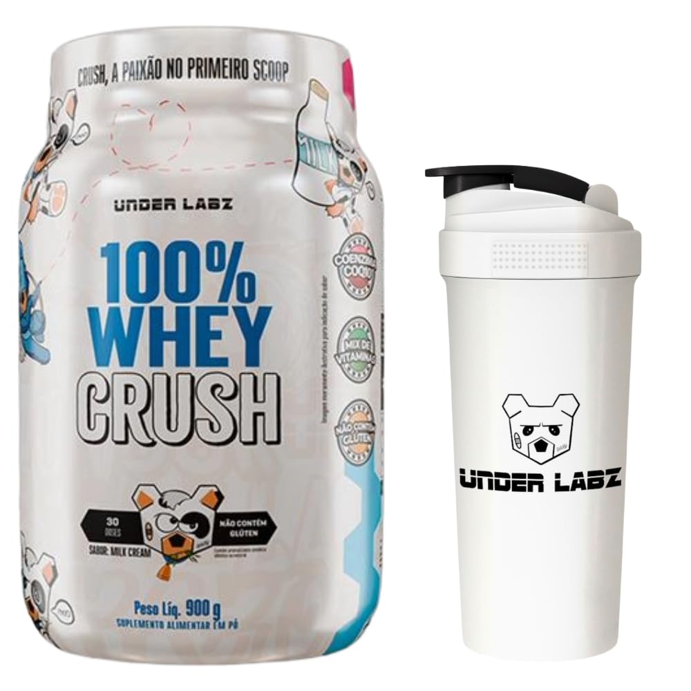 Combo Under Labz - 100% Whey Crush - 900g - Sabor Milk Cream