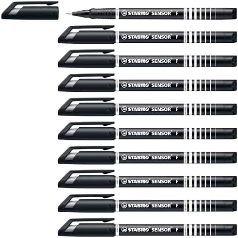 STABILO Fineliner Pen SENSOR F Box of 10 Black (189/46)