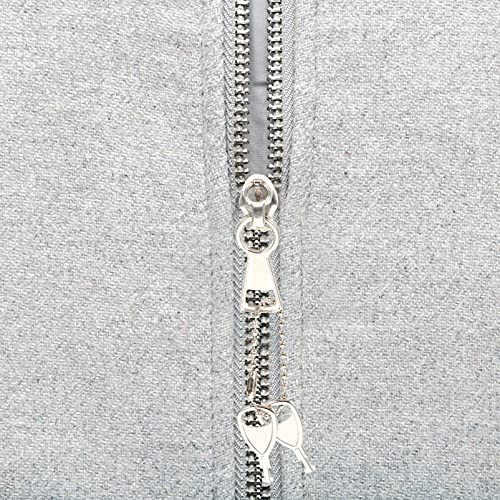 ARTIBETTER 2pcs Metal Zipper Pulls with Removable Keychain Lock Coat Pullers Sliders Head Replacement Accessories for Clothing Garment Suitcase Bag Backpack