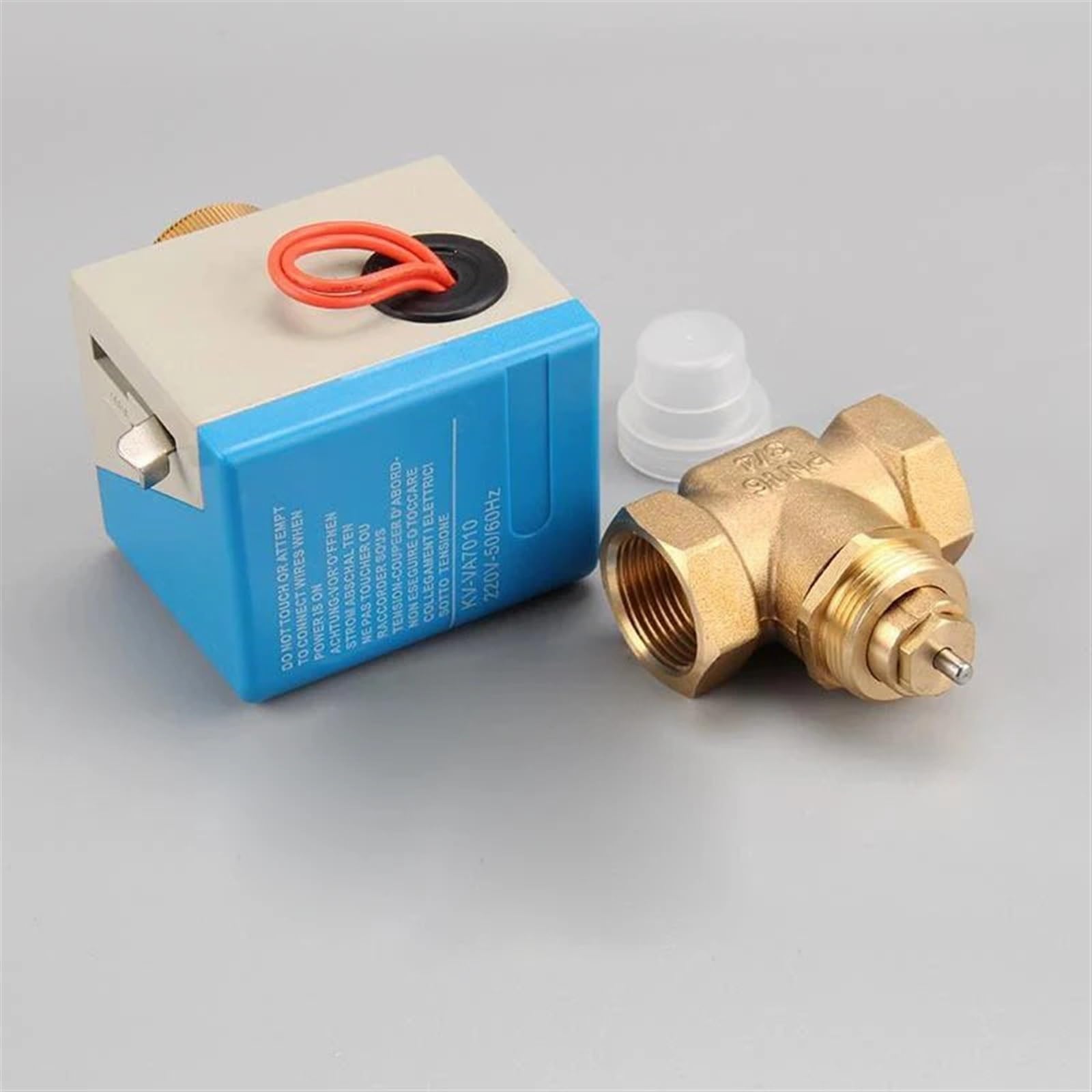 Valvole a globo elettriche motorizzate in ottone da 1/2" 3/4" Valvola di intercettazione a due vie AC220V a 2 fili(220VAC,0.5 Inch)
