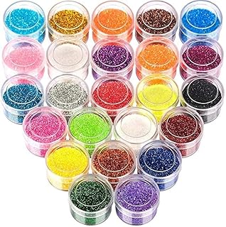 Fine Glitter for Resin, Set of 12 Colors, Extra Fine Resin Powder, Nail, Assorted Craft for Epoxy Resin Art, Body Face Hair Bulk, Tumbler Candle Making